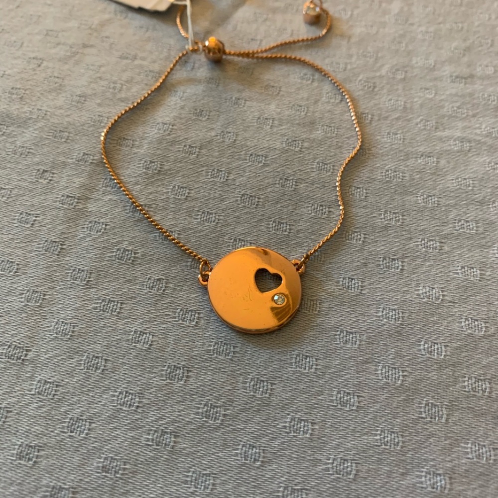 Rose Gold Bracelet with Cut Out Heart